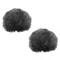 Rycote Furry Lavalier Windjammer Zwart (2 stuks)